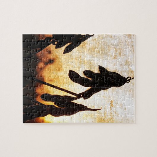 Sojabohne-Sonnenuntergang Puzzle (Horizontal)