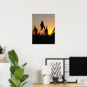 Sojabohnen bei Sonnenuntergang Poster (Heimbüro)