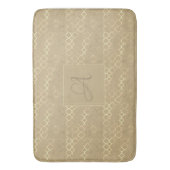 Sojabohnen-Monogram-Quatrefolienjacke Badematte (Vorderseite Vertikal)