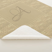 Sojabohnen-Monogram-Quatrefolienjacke Sherpadecke (3/4)