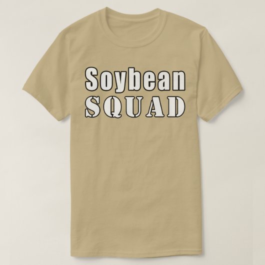 Sojabohnen-Squad-Bauer Funny Soybeans T-Shirt (Design vorne)