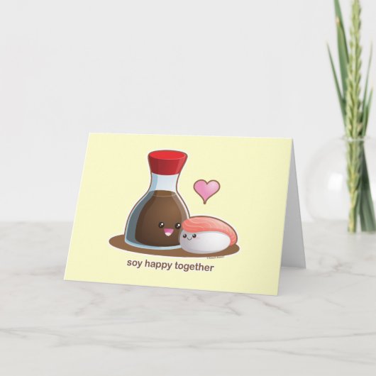 Sojabohnenöl glücklich karte (Vorderseite)