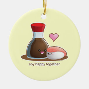 Sojabohnenöl glücklich keramikornament