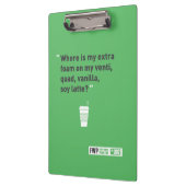 Sojabohnenöl Latté Klemmbrett (Links)