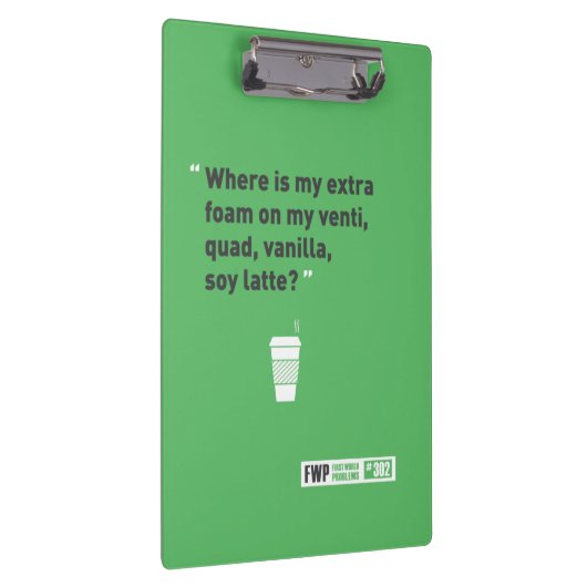 Sojabohnenöl Latté Klemmbrett (Rechts)