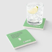 Sojabohnenöl Latté Steinuntersetzer (Seitenansicht)