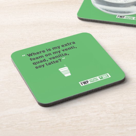 Sojabohnenöl Latté Untersetzer (Linke Seite)