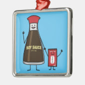 Sojasoßen-Flaschen-Paketkinderkinderwürze- Asiat Ornament Aus Metall (Links)