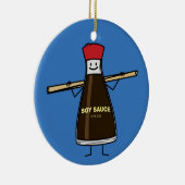 Sojasoßen-Flaschenwürze- Asiatsessstäbchen Keramik Ornament (Rechts)