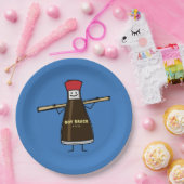 Sojasoßen-Flaschenwürze- Asiatsessstäbchen Pappteller (Party)