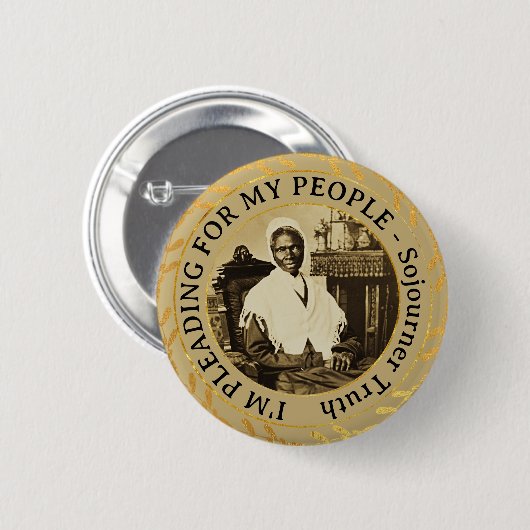 Sojourner Truth Abolitionist Black Women's Rights Button (Vorne & Hinten)
