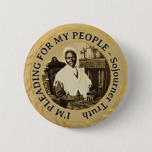 Sojourner Truth Abolitionistin Rechte Schwarzer F Button (Vorderseite)