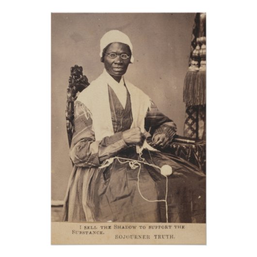 Sojourner Truth Sepia Foto mit Schattenaufzeichnun Poster (Vorderseite)