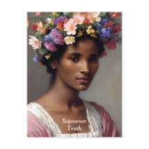 Sojourner Wahrheit Portrait mit Blumenkrone