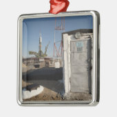 Sojus Rakete kurz nach Ankunft 2 Silbernes Ornament (Links)