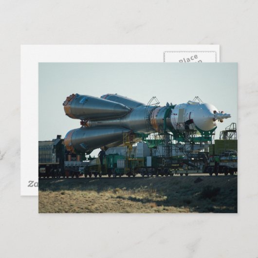 Sojus zum Start Postkarte (Vorne/Hinten)