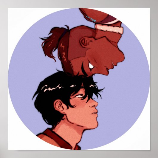 Sokka und Zuko Head Bonk transparent Poster (Vorne)