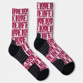 Sokken Rood met vrolijke tekst Socken (Rechts)