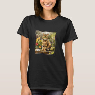 Sokoke-Katze Garten Blumen Malerei Haustier Mama P T-Shirt