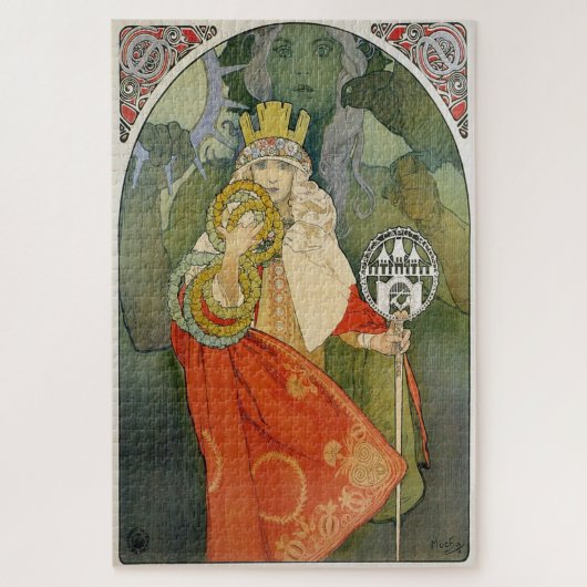 Sokol Festival von Alphonse Mucha Puzzle (Vertikal)