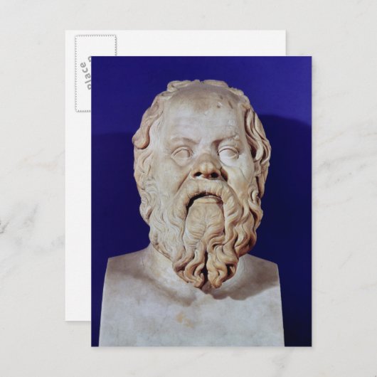 Sokrates-Büste Postkarte (Vorne/Hinten)
