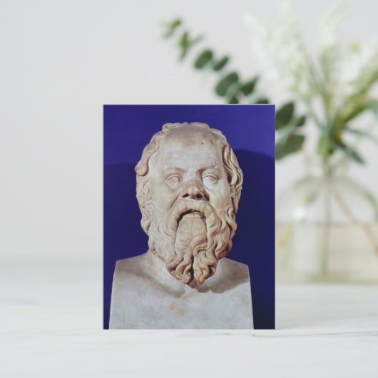 Sokrates-Büste Postkarte (Stehend Vorderseite)