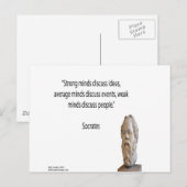 Sokrates & Famous "Minds" Quote Postkarte (Vorne/Hinten)