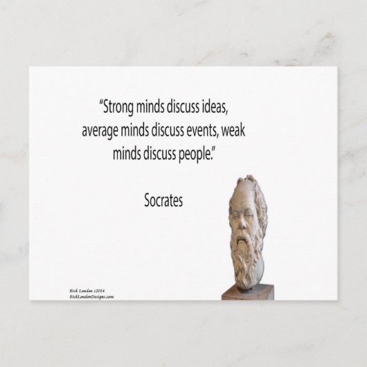 Sokrates & Famous "Minds" Quote Postkarte (Vorderseite)