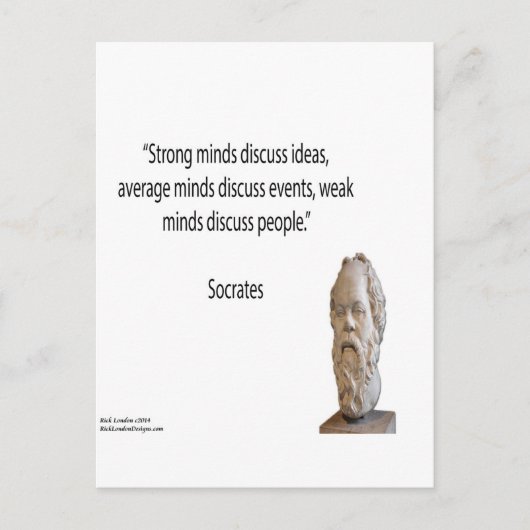 Sokrates & Famous "Minds" Quote Postkarte (Vorderseite)