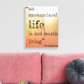 Sokrates' Leinwand "Unexamined Life" (Herbst) (Insitu (Wohnzimmer))