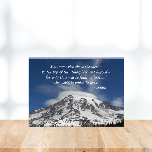 Sokrates Philosophischer Zitat Mount Rainier Fotoblock