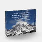 Sokrates Philosophischer Zitat Mount Rainier Fotoblock (Links)