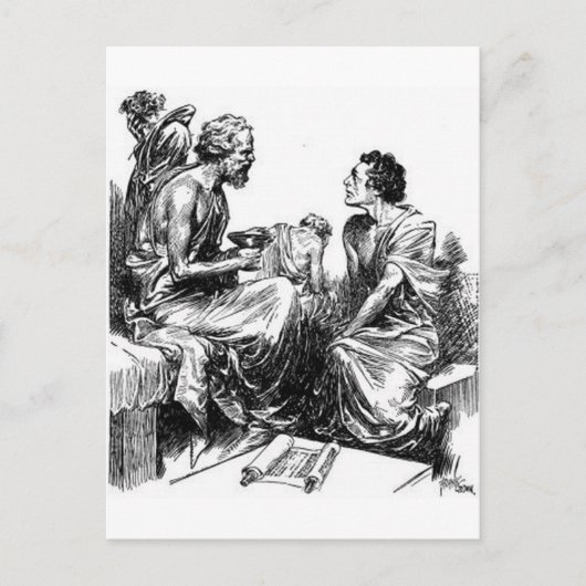 Sokrates Postkarte (Vorderseite)
