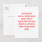 Sokrates Postkarte (Vorne/Hinten)