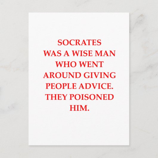 Sokrates Postkarte (Vorderseite)