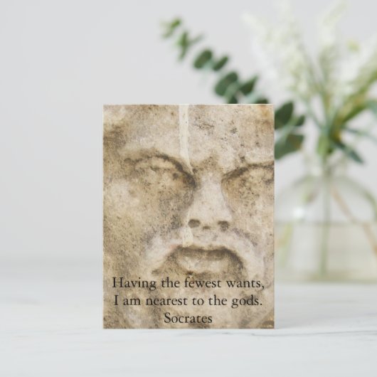 Sokrates QUOTATION Postkarte (Stehend Vorderseite)