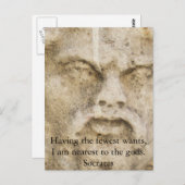 Sokrates QUOTATION Postkarte (Vorne/Hinten)
