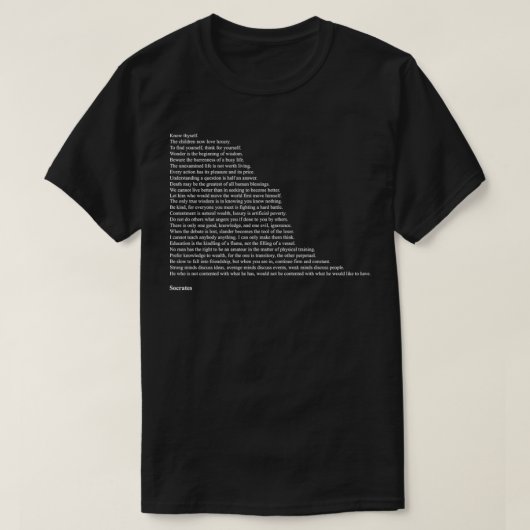 Sokrates Quotes Classic TShirt (Design vorne)