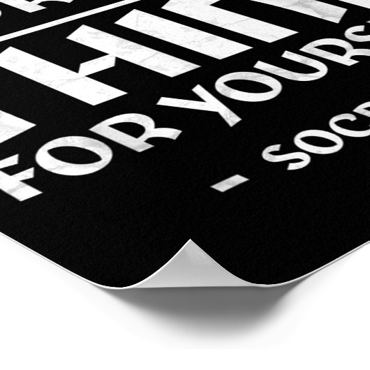 Sokrates-Sokrates-Selbstbewusstseinsstatistik ziti Poster (Ecke)