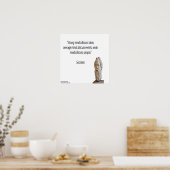 Sokrates & Strong Mindest Zitat Poster (Küche)