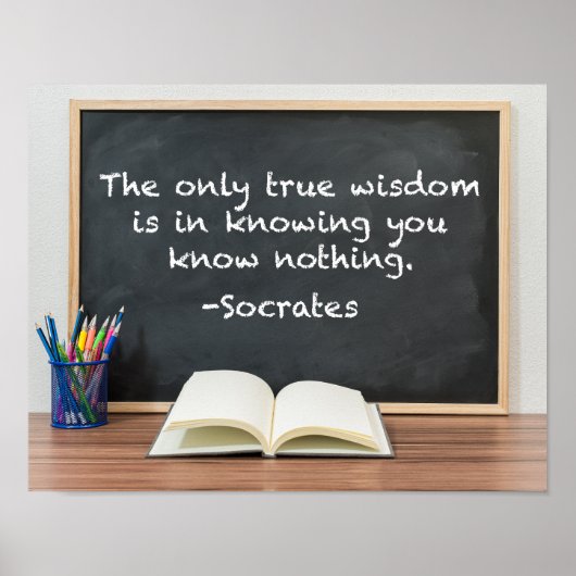 Sokrates über die Philosophie der Wahren Weisheit Poster (Vorne)