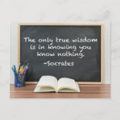 Sokrates über die Philosophie der Wahren Weisheit Postkarte (Vorderseite)