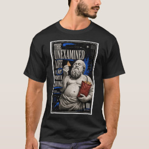 Sokrates Ununtersuchtes Leben Lustiges Philosophie T-Shirt