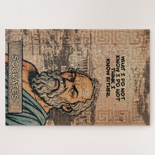 Sokrates Wisdom Puzzle - Perfektes Geschenk für De (Horizontal)