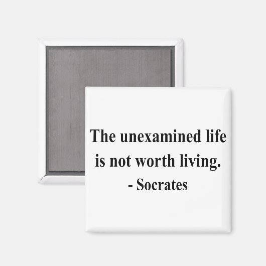 Sokrates Zitat 2a Magnet (Vorderseite/Rückseite)