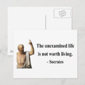 Sokrates Zitat 2b Postkarte (Vorne/Hinten)