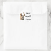 Sokrates Zitat 5b Runder Aufkleber (Tasche)