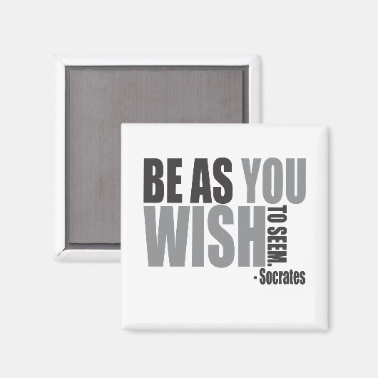 Sokrates-Zitat Magnet (Vorderseite/Rückseite)