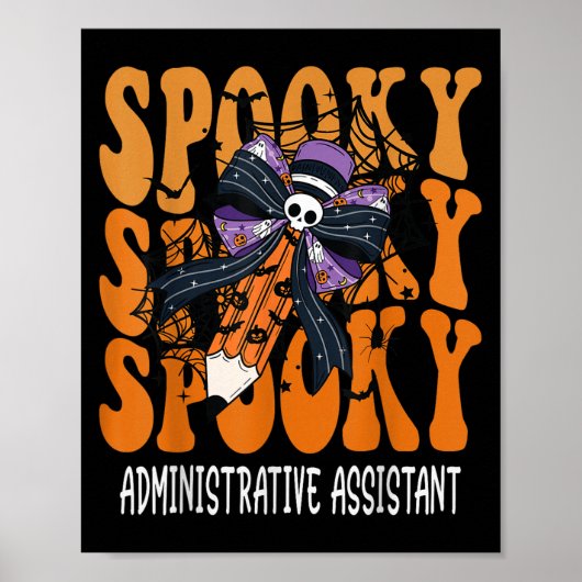 Soky Administrative Istant Halloween-Schule Poster (Vorne)