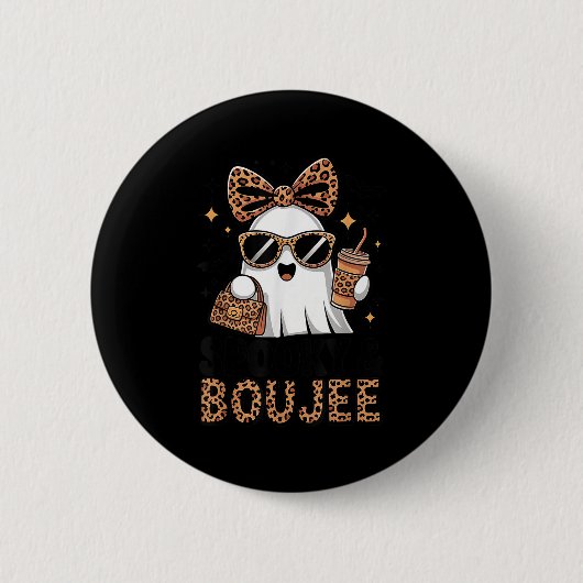 Soky & Boujee Ghost Coquette Leopard Boo Jee H Button (Vorderseite)